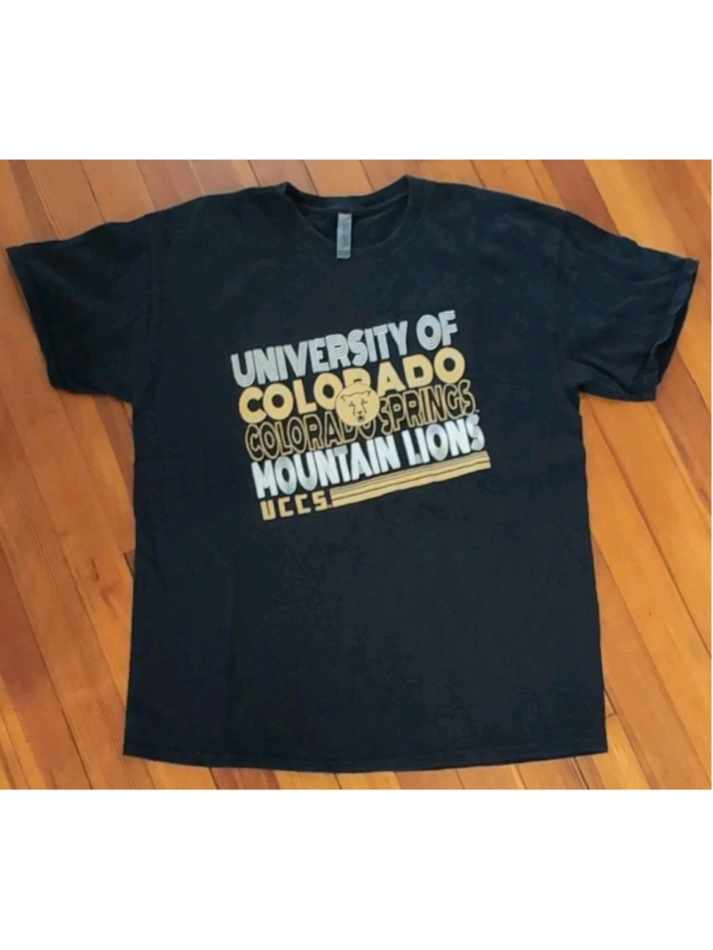 UCCS Colorado Springs Mountain Lions Men’s T-Shirt Black M/L